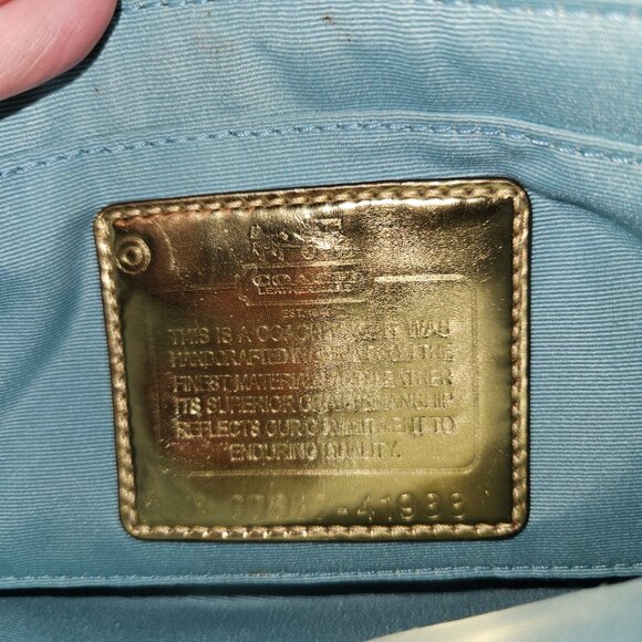 Coach Brown Signature Jacquard Large Wristlet - Picture 4 of 5